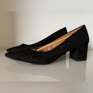 NEW KITTEN BLOCK HEEL SUEDE PUMP BLACK SIZE 8.5 JCREW NWT J CREW
